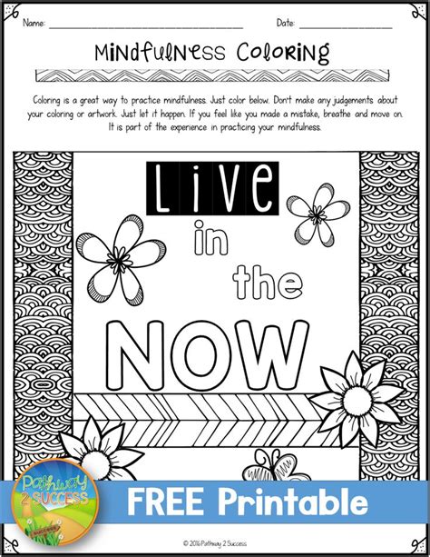 mindfulness coloring pages social emotional learning mindfulness
