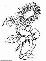 Coloring Pooh Pages Fall Winnie Getcolorings Friends Color sketch template