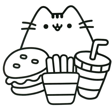 kawaii easy cute food coloring pages