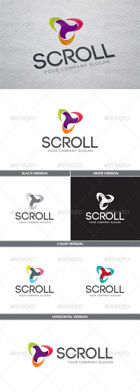 scrolls logo templates  graphicriver
