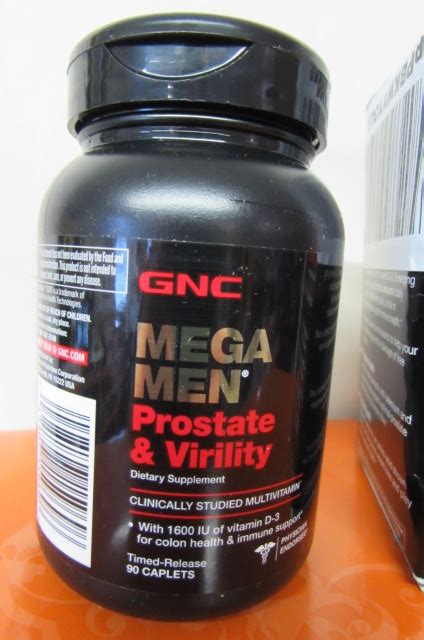 lot detail gnc mega men prostate and virility 90 caplets supports