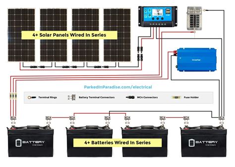 view   volt solar panel wiring diagram solar panels connected  series  parallel