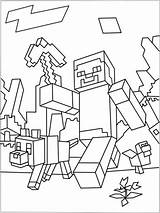 Minecraft Coloring Pages sketch template