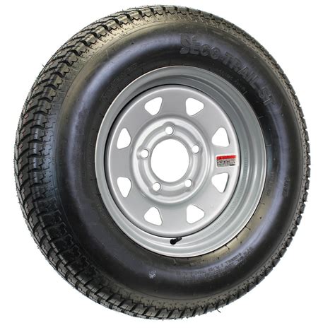 mounted trailer tire  rim std      silver spoke wheel walmartcom