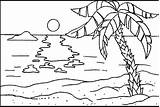 Beach Palmen Zum Colorat Sheet Reflected Mare Vacanta Maerchen Planse Faact sketch template