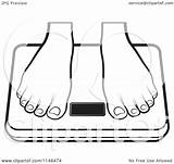 Scale Weight Illustration Clipart Outlined Pair Feet Royalty Vector Lal Perera sketch template