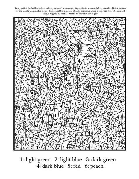 printable coloring pages color  number   printable