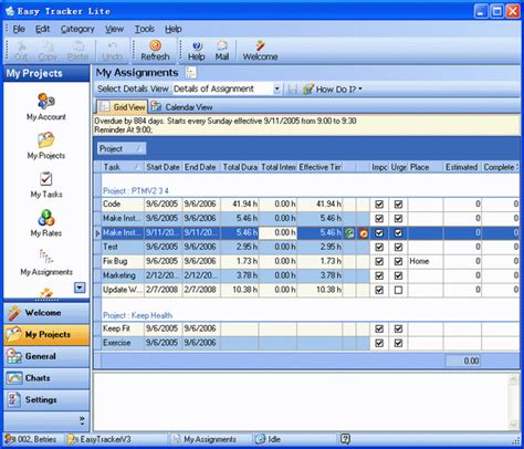 easy tracker standard time tracking software   pc