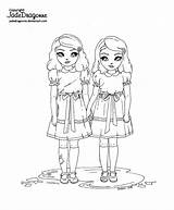 Shining Triplets Shinning Colouring Lineart sketch template