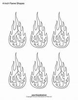 Flame Printable Printables Templates Template Stencil Shape Inch Stickers Timvandevall sketch template