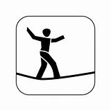 Slackline sketch template