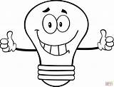 Light Bulb Coloring Pages Printable Clip sketch template