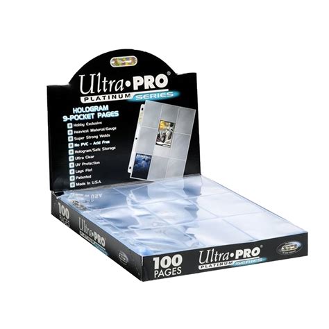 ultra pro  pocket platinum binder page box ct oheistuotteet