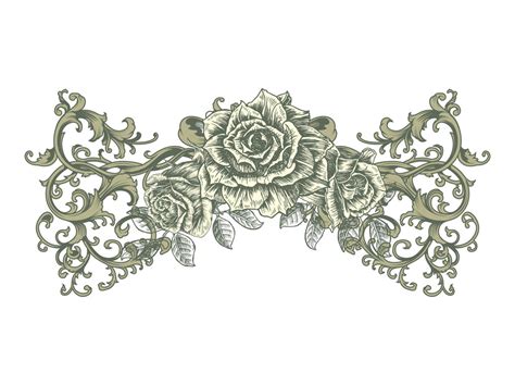 vintage rose layout vector art graphics freevectorcom