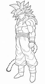 Goku Super Saiyan Drawing Coloring Ssj4 Dragon Ball Body Pages Para Sketch Gt Vegeta Draw Dibujos Dibujar Desenhos Colorear Colorir sketch template
