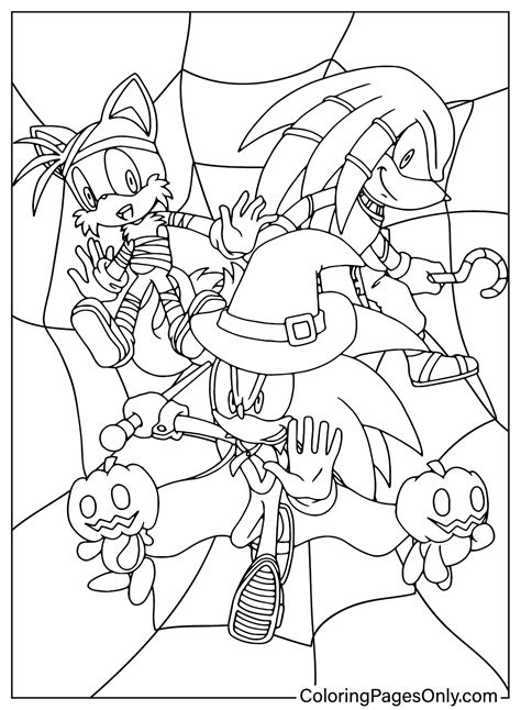 sonic halloween coloring pages  printable coloring pages