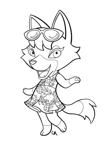 printable animal crossing coloring pages pack  etsy