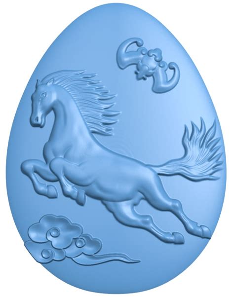 egg  shaped   horse  model vector files