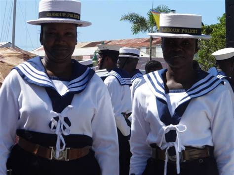 the ladies of the royal barbados police force are beautifully outfitted