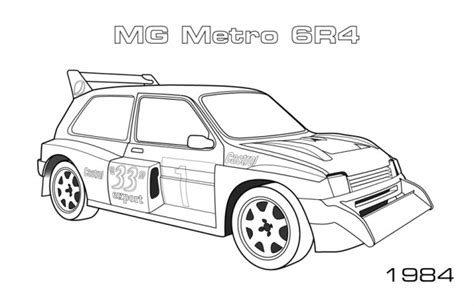 coloriage voiture de rallye mg metro dessin gratuit  imprimer