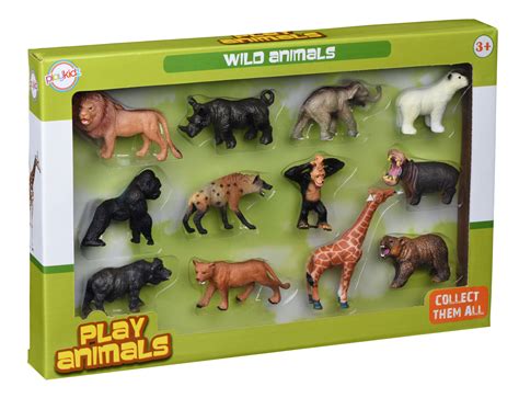 animal figures jungle animal toy set  pieces playkidz toys realistic wild vinyl animals