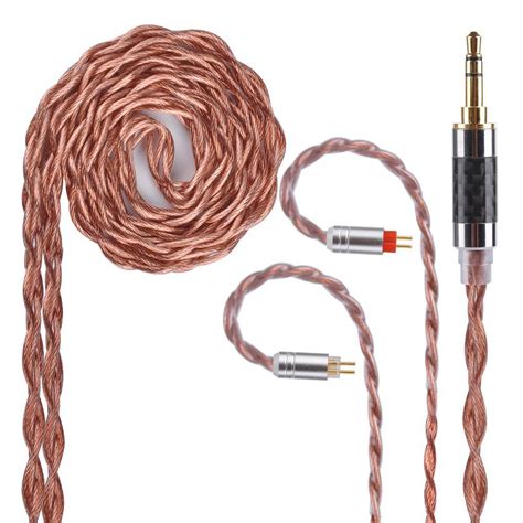 headphones replacement cable yinyoo  core copper alloy earphones iem cable  mm plug