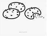 Cookies Coloring Line Clipartkey sketch template