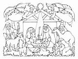 Manger Coloring Jesus Christmas Nativity Pages Placemats Baby Placemat Printable Getcolorings Color Print sketch template