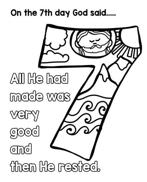 days  creation  coloring page  printable coloring pages  kids