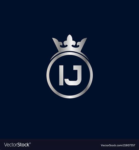 initial letter ij logo template design royalty  vector