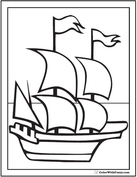 mayflower coloring page