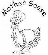 Goose Mother Printables Coloring Pages International Rhymes Printable sketch template