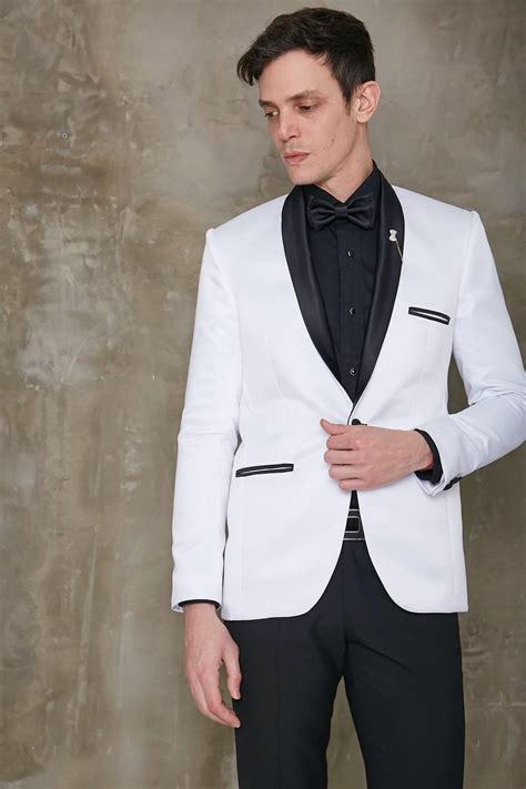 traje formal de novio  hombre blazer blanco traje  boda