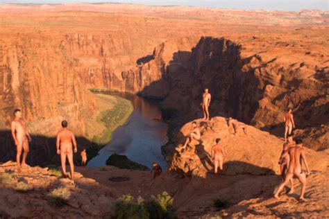 Composite Photoshop Of Nude Male Hiking Near Beauknerr