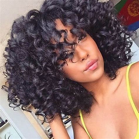 synthetic wig curly afro curly afro layered haircut wig medium length
