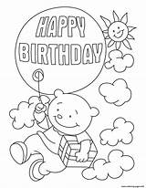 Coloring Birthday Happy Pages Printable Kids Cards Print Grandma Wishes Girl Girls Card Color Brother Grandpa Balloon Balloons Sheets Funny sketch template