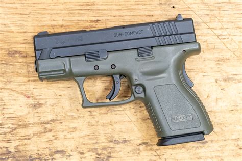 springfield xd  compact  sw od green police trade  pistol