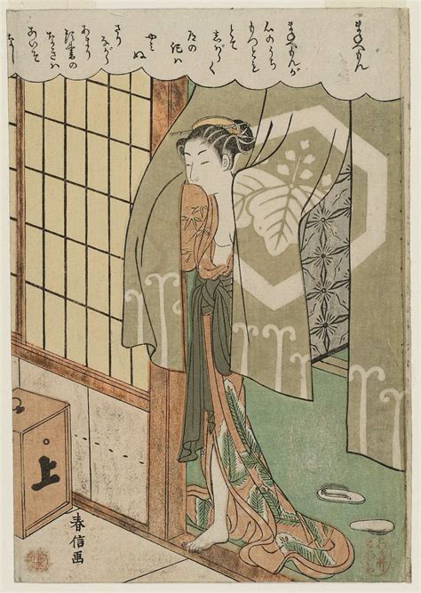 suzuki harunobu right half of no 17 from the erotic series the amorous adventures of mane emon