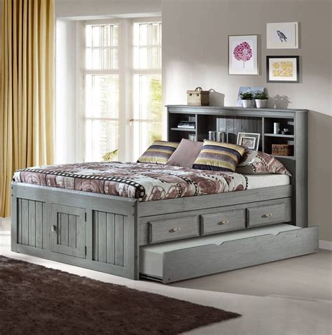 elegant  functional full size bed  storage drawers home