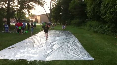 40 Foot Slip N Slide Water Relay Race Awesome Youtube