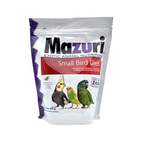 mazuri small bird diet alimento  aves pequenas   empluma