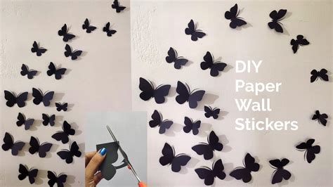 easy paper butterfly wall decorationdiy butterfly wall decoration