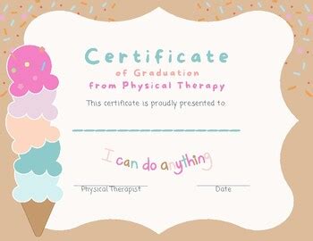 physical therapy graduation certificates bundle tpt