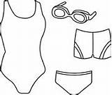 Clipart Swim Suit Swimming Swimsuit Bathing Outline Suits Clip Search Results Cliparts Classroomclipart Sports Kids Graphics Bikini 08a Illustrations Costume sketch template