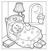 Coloring Teddy Bear Kids Pages Sleeping Bears Printable Baby Night Children Doll Bedtime Color Bedroom Colouring Bestcoloringpagesforkids Kolorowanki Good Kolorowanka sketch template