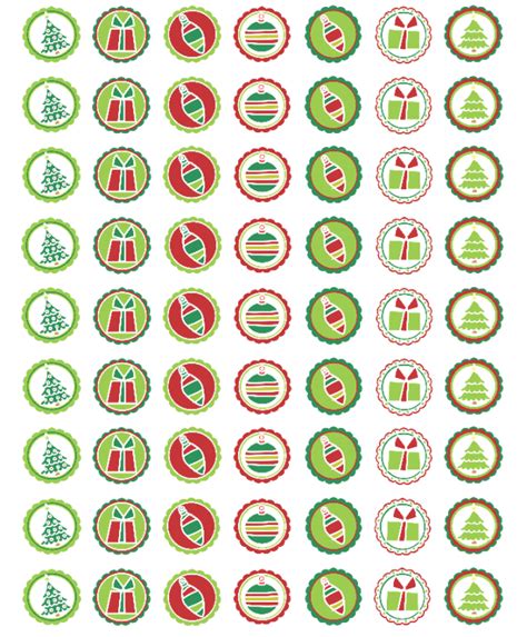 printable christmas sticker labels