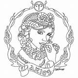 Aries Coloring Pages Zodiac Mandalas Para Colouring Colorear Signs Beauty Pintar Fairy Color Adult Arte Literatura Dibujos Mujeres Ruso Libros sketch template