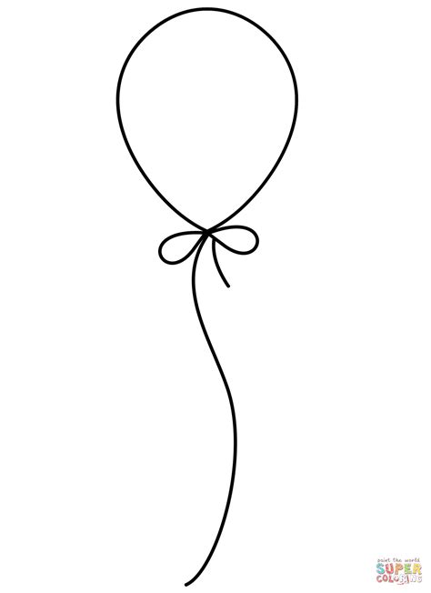balloon coloring page  kids  simple shapes printable coloring