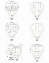 Coloring Balloon Air Hot Template Printable Kids Pages sketch template
