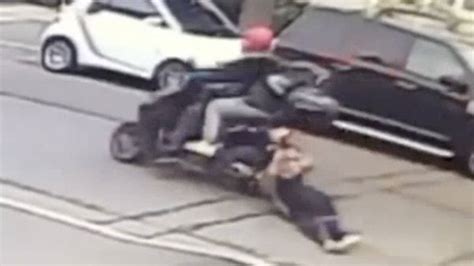 Woman Dragged Down The Road By Moped Thieves Cctv Lbc